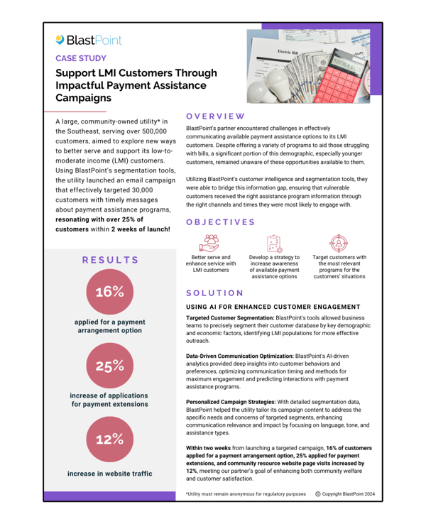 Support LMI Customers through payment assistance Support LMI Customers through payment assistance