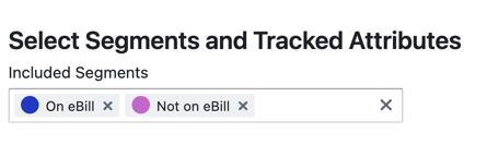 shows two segments stating "on eBill" and "not on eBill"