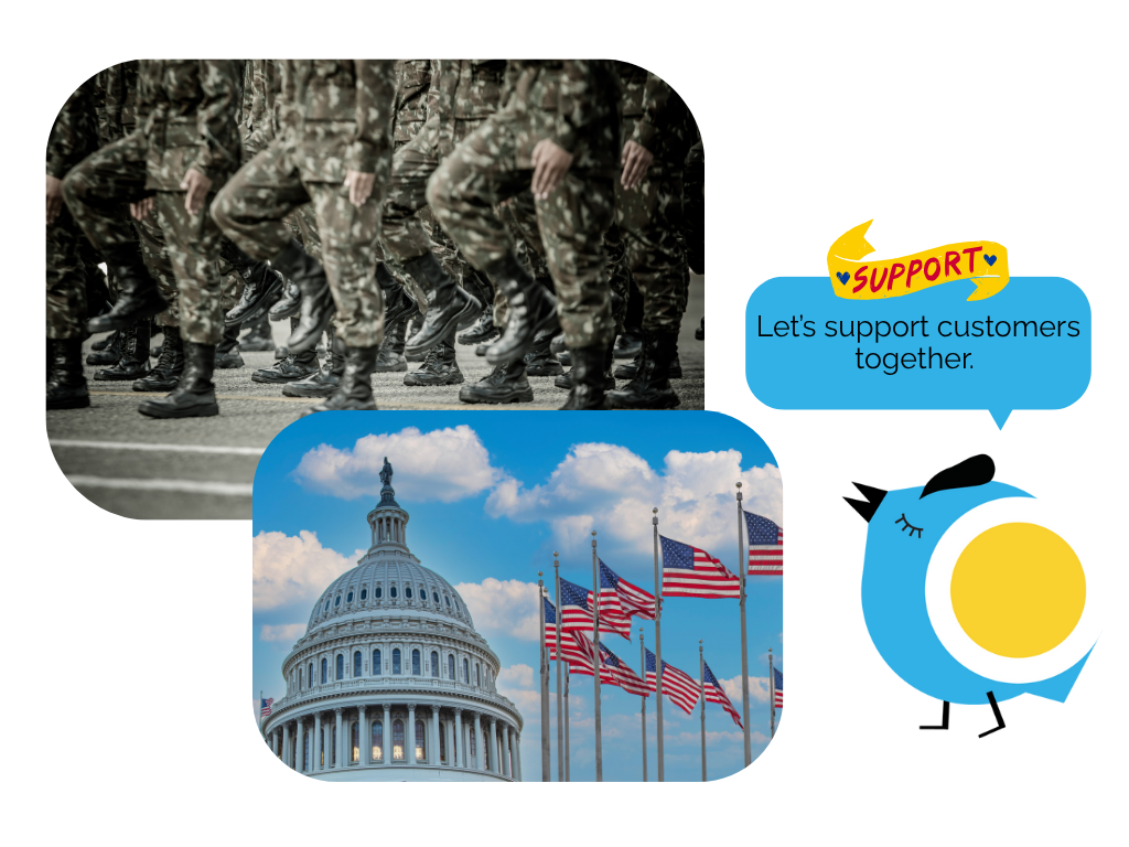 Support military & federal worker chicken