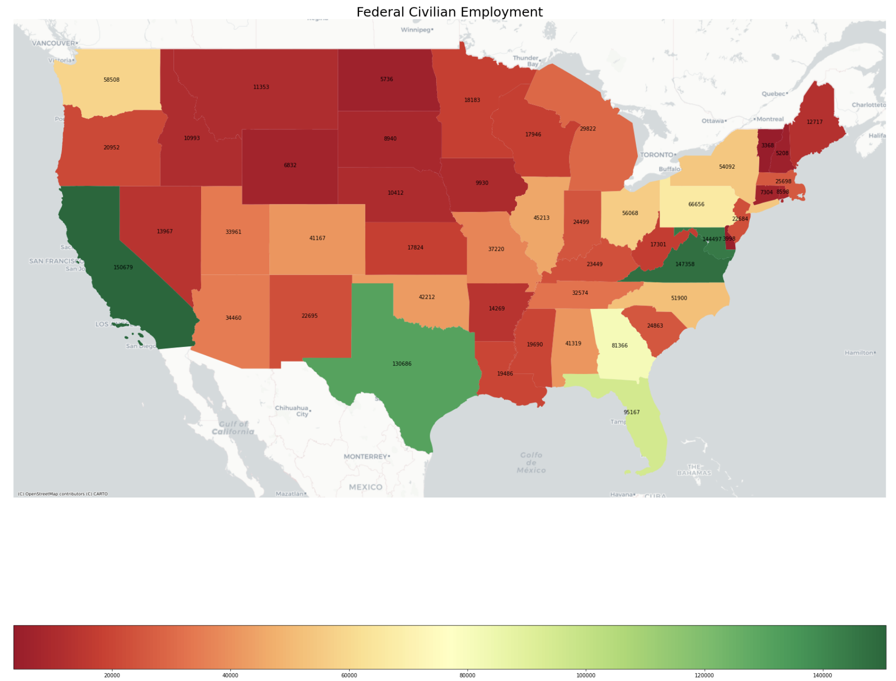 Federal Civilian Employment mapping
